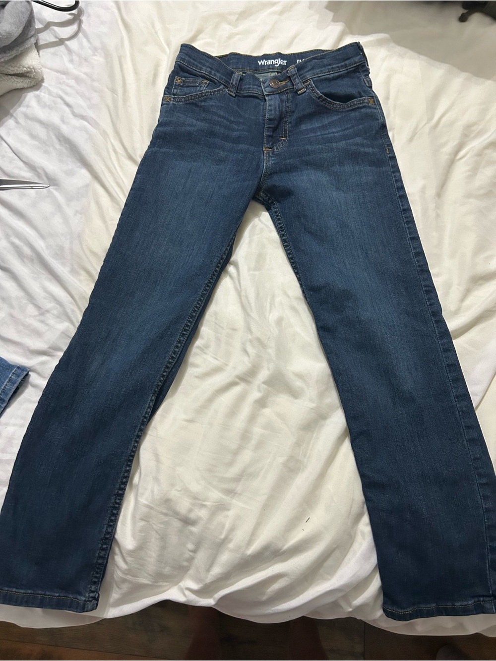 Wrangler Kids Dark Blue Straight Leg Jeans